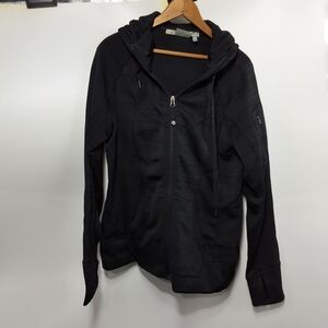 Athleta XL Black Hooded Women's Jacket
